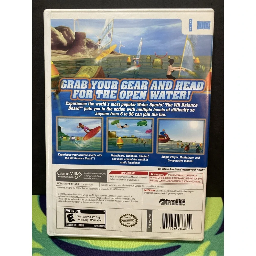 Water Sports - Nintendo Wii Game 2009 w/Manual Tested CIB